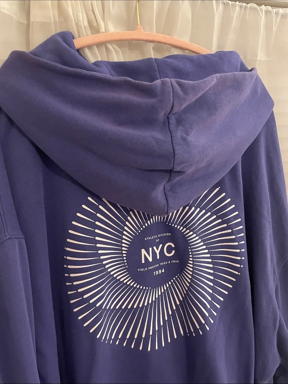 Old Navy Purple NYC Graphic Hoodie Sweater